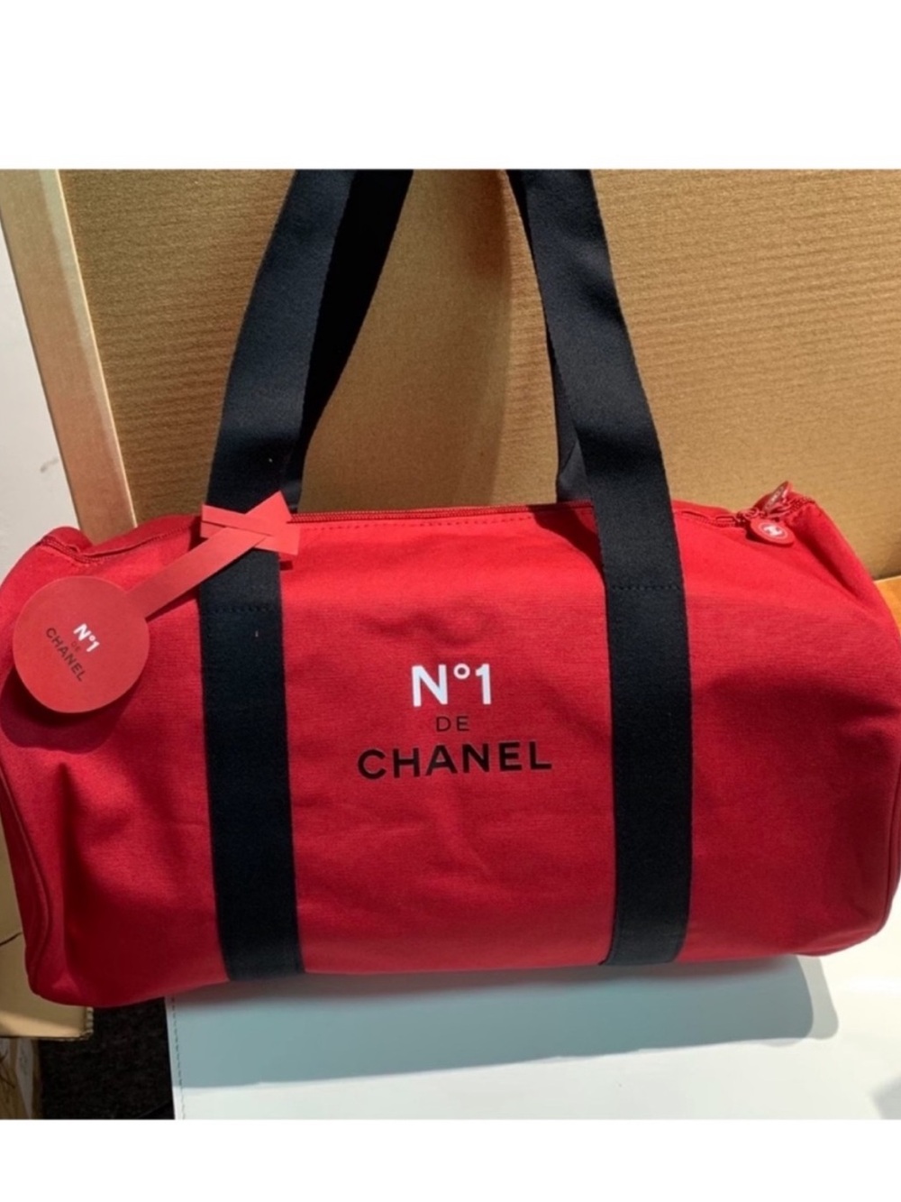 Chanel beauty red  bag